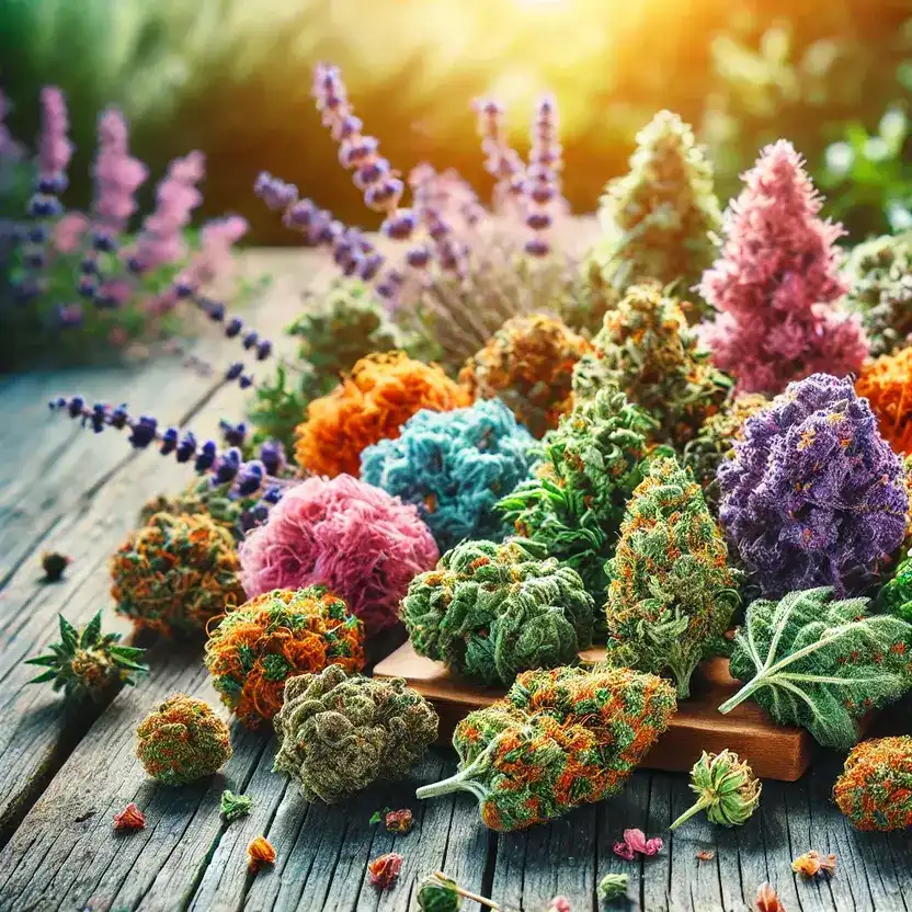 Top cannabis strains for smoking featuring vibrant buds and a relaxing atmosphere.